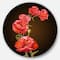 Designart - Bright Poppies Flower' Ultra Glossy Floral Metal Circle Wall Art
